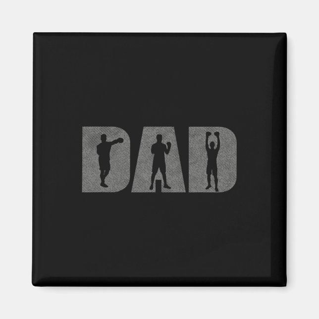 Vater Boxer Fathers Day Boxing Lover Box Geschenk  Magnet (Vorne)