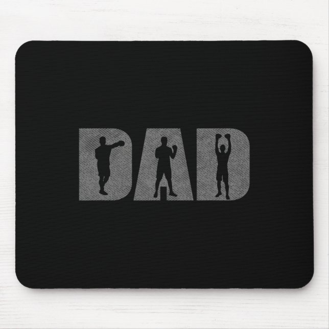 Vater Boxer Fathers Day Boxing Lover Box Geschenk  Mousepad (Vorne)