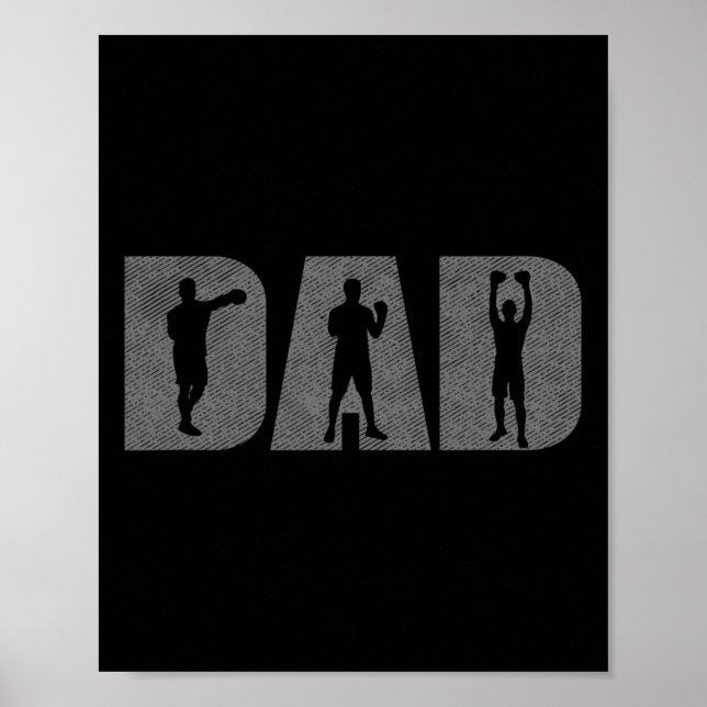 Vater Boxer Fathers Day Boxing Lover Box Geschenk  Poster (Vorne)