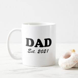 Vater Brauch Datum Schwarz Weiß Modern Kaffeetasse