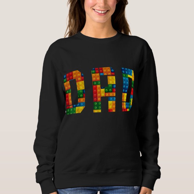 Vater Brick Builder Funny Blocks Master Builder Sweatshirt (Vorderseite)