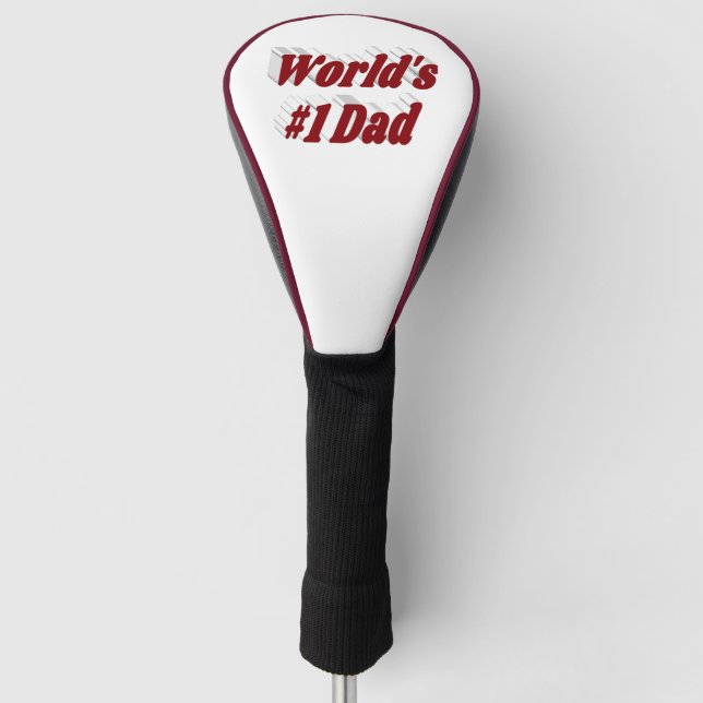 Vater burgundy text golf headcover (Vorderseite)