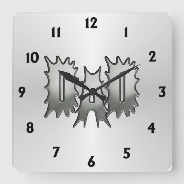 Vater Bursting Quadratische Wanduhr (Vorderseite)