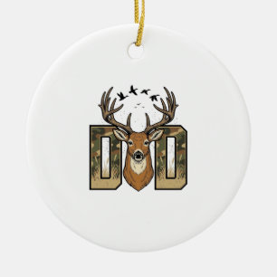 Vater-Camouflage-Hirsch-Vektor-Shirt-Design für di Keramik Ornament