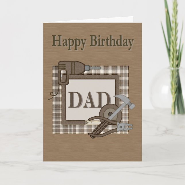 Vater Carpenter Handyman Birthday Karte (Vorderseite)