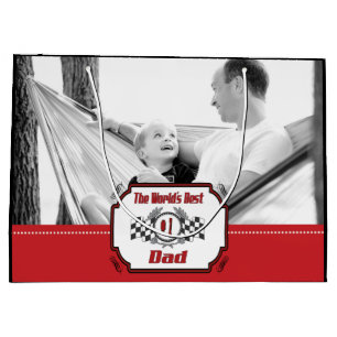 Vater-Checkered Flagge der Welt bester der Große Geschenktüte