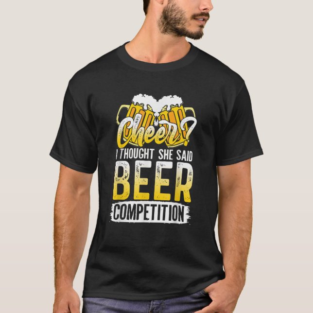 Vater Cheerleader Ich dachte, sie sagte Bierbeere  T-Shirt (Vorderseite)