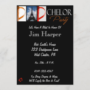 Vater-chelor Party laden in der Einladung