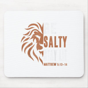 Vater-Christen-Shirt Sei salzig Bleib angezündet M Mousepad