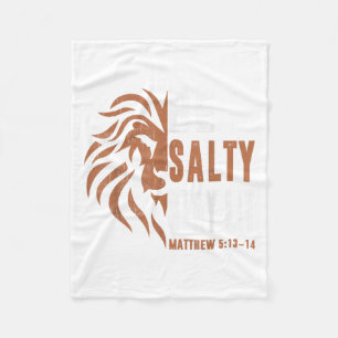 Vater Christliches T-Shirt Sei salzig Bleib angezü Fleecedecke