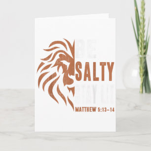 Vater Christliches T-Shirt Sei salzig Bleib Lit Mä Karte