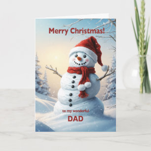 Vater Christmas Snowman Feiertagskarte
