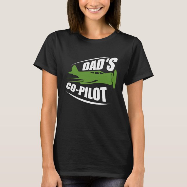 Vater Co-Pilot Vater Pilot Vater Son Daughter T-Shirt (Vorderseite)