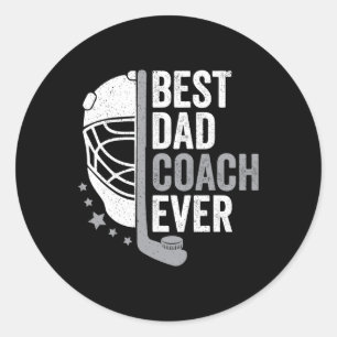 Vater Coach Jeden Vatertag Hockey Runder Aufkleber