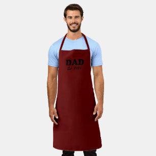 Vater, Custom Est Date Vatertag Maroon schwarz Schürze