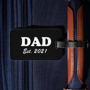Vater Custom Establishment date Schwarz-weiß moder Gepäckanhänger