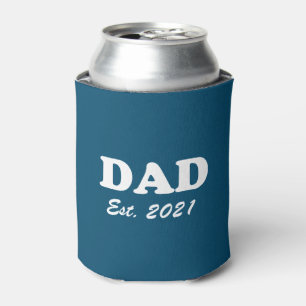 Vater Custom Etabliertes Datum aquamarin blauer, m Dosenkühler