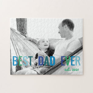 Vater Custom Foto Bester Vater je mit Jahr Vater's Puzzle