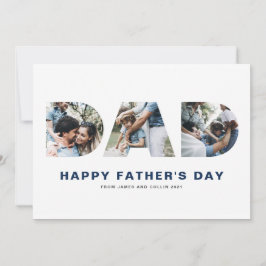 VATER Cutout Foto Collage Happy Vatertag Karte