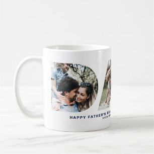 VATER Cutout Foto Collage Happy Vatertag Tasse