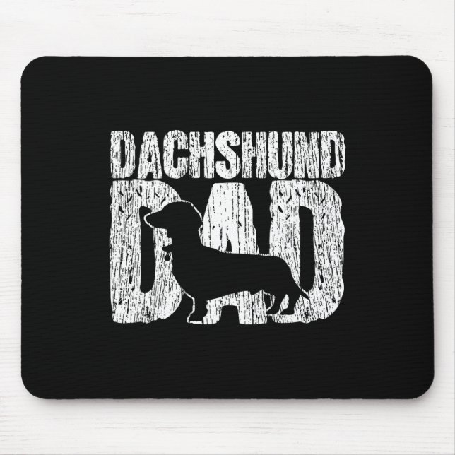 Vater Dackel Vater Vatertag Vintages Geschenk Mousepad (Vorne)