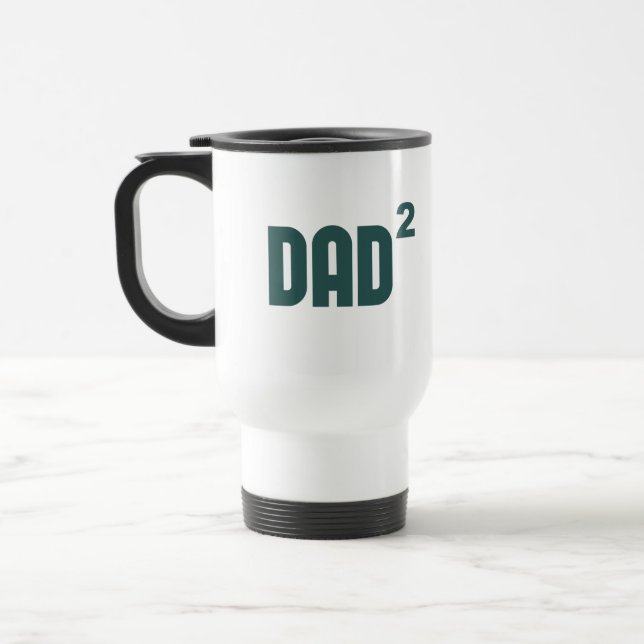 Vater Dad2 exponential quadriert Reisebecher (Links)