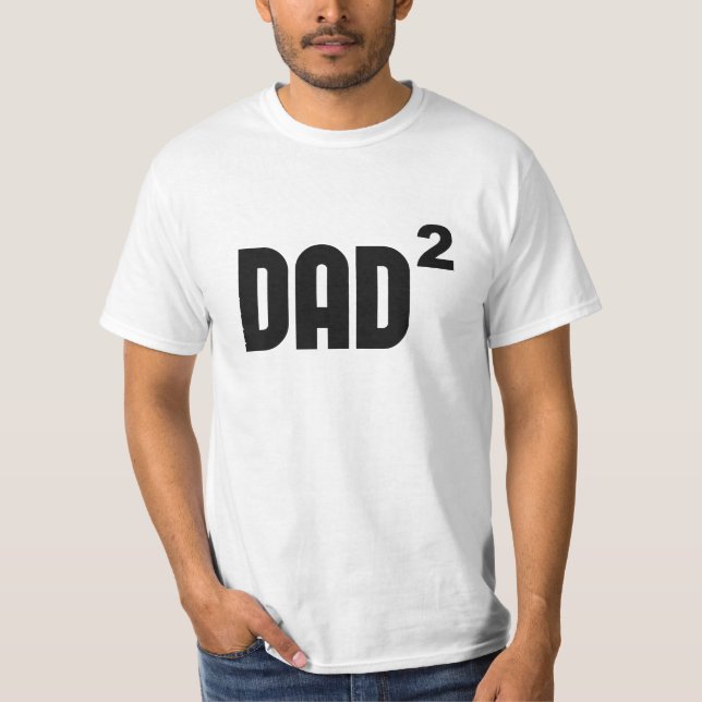 Vater Dad2 exponential quadriert T-Shirt (Vorderseite)