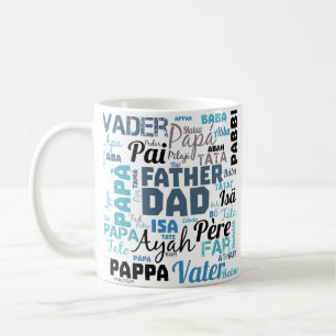 Vater Dad Typografie Wortwolke  Kaffeetasse