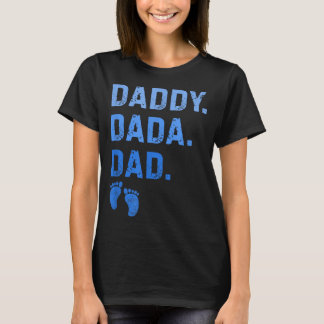 Vater Dada Daddy Baby Fußabdrücke Herren T-Shirt
