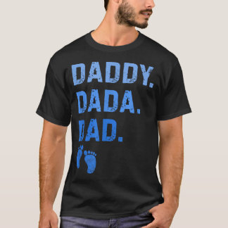 Vater Dada Daddy Baby Fußabdrücke Herren T-Shirt