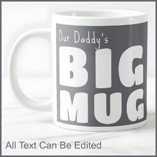 Vater Daddy Custom Big Tasse Gray C19 Funny Novelt