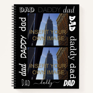 Vater Daddy Custom Two Foto Notizbuch