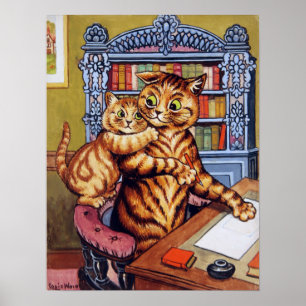 Vater(Daddy) Katze, Louis Wain Poster