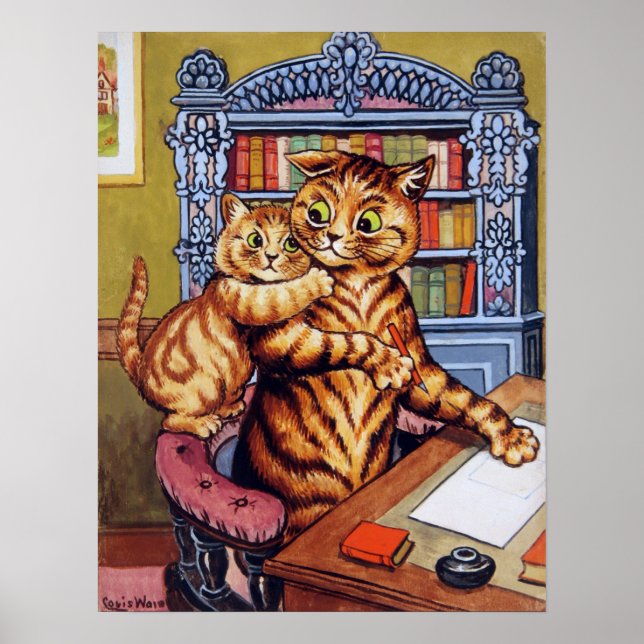 Vater(Daddy) Katze, Louis Wain Poster (Vorne)