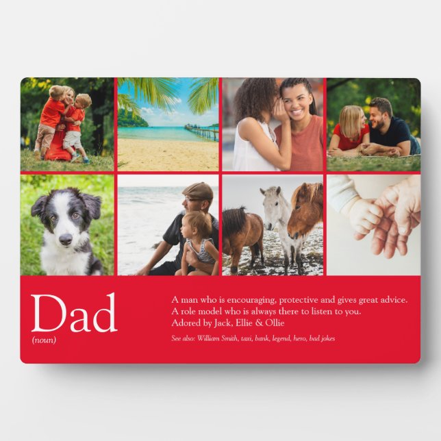 Vater Daddy Pater Definition 8 Fotomaterial Rot Fotoplatte (Vorderseite)