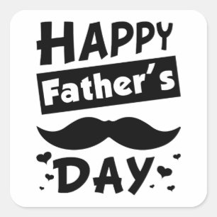 Vater Daddy Vatertag Bestes Funny Geschenk Idee Quadratischer Aufkleber