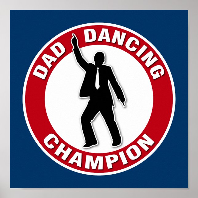 Vater Dancing Champion - Funny Vatertag Poster (Vorne)