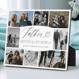 Vater dankbar für jeden Moment FotoCollage Fotoplatte
