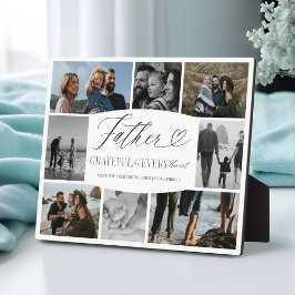 Vater dankbar für jeden Moment FotoCollage Fotoplatte