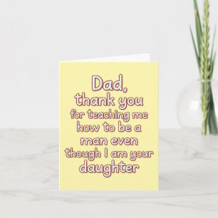 Vater danke, dass du mir beigebracht hast, ein Man Karte