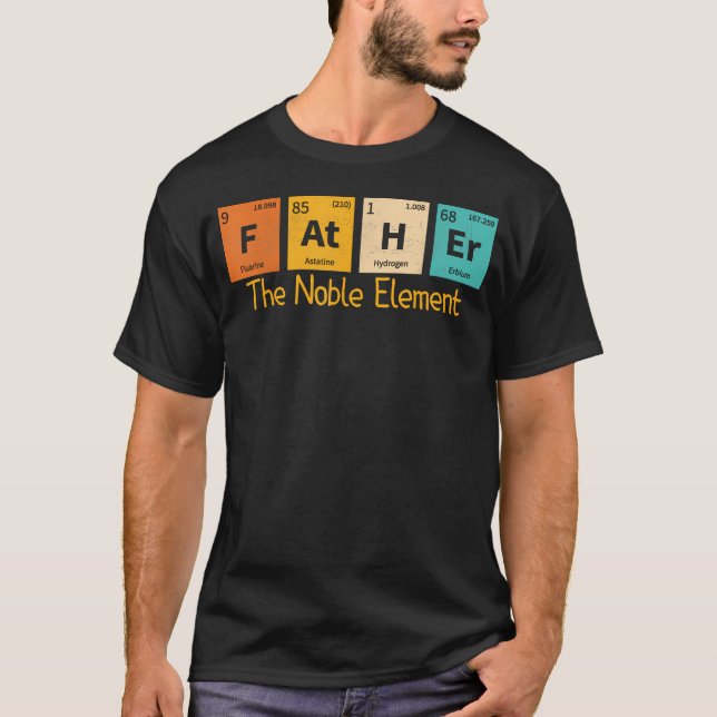 Vater Das Edle Element Lustige Periodensystem-Tabe T-Shirt (Vorderseite)