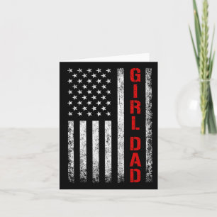Vater Daughter Vater von Mädchen US-Flagge Vaterta Karte