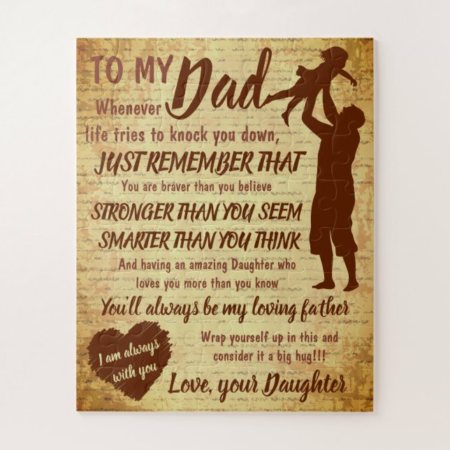 Vater Daughter Vater Weihnachts-Party-Spiel Puzzle (Vertikal)