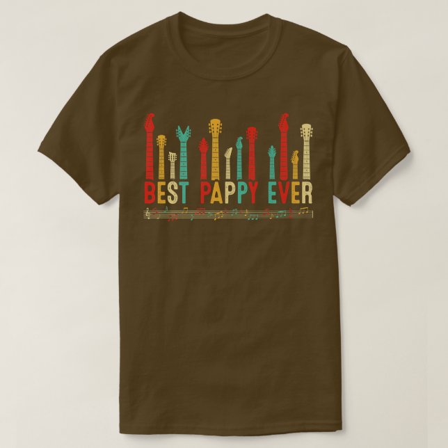 Väter Day Best Pappy Ever Guitar Lover Gitarrist T-Shirt (Design vorne)