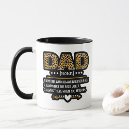 Vater Definition Leopard Print Vatertag Geschenk Tasse