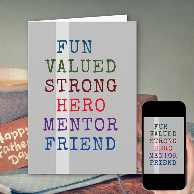 VATER Definition Typografie Vatertag Karte (Von Creator hochgeladen)