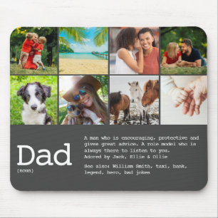 Vater Definition Vathers Day Foto Grau Mousepad