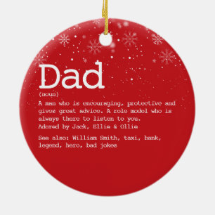 Vater Definition Weihnachten Winter Schneeflocken  Keramik Ornament