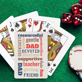 Vater Definition Word Collage Typografy Spielkarten
