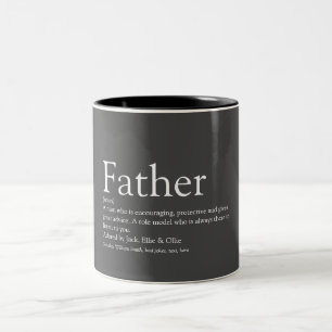 Vater Definitionszitat Modern Stylisch Zweifarbige Tasse